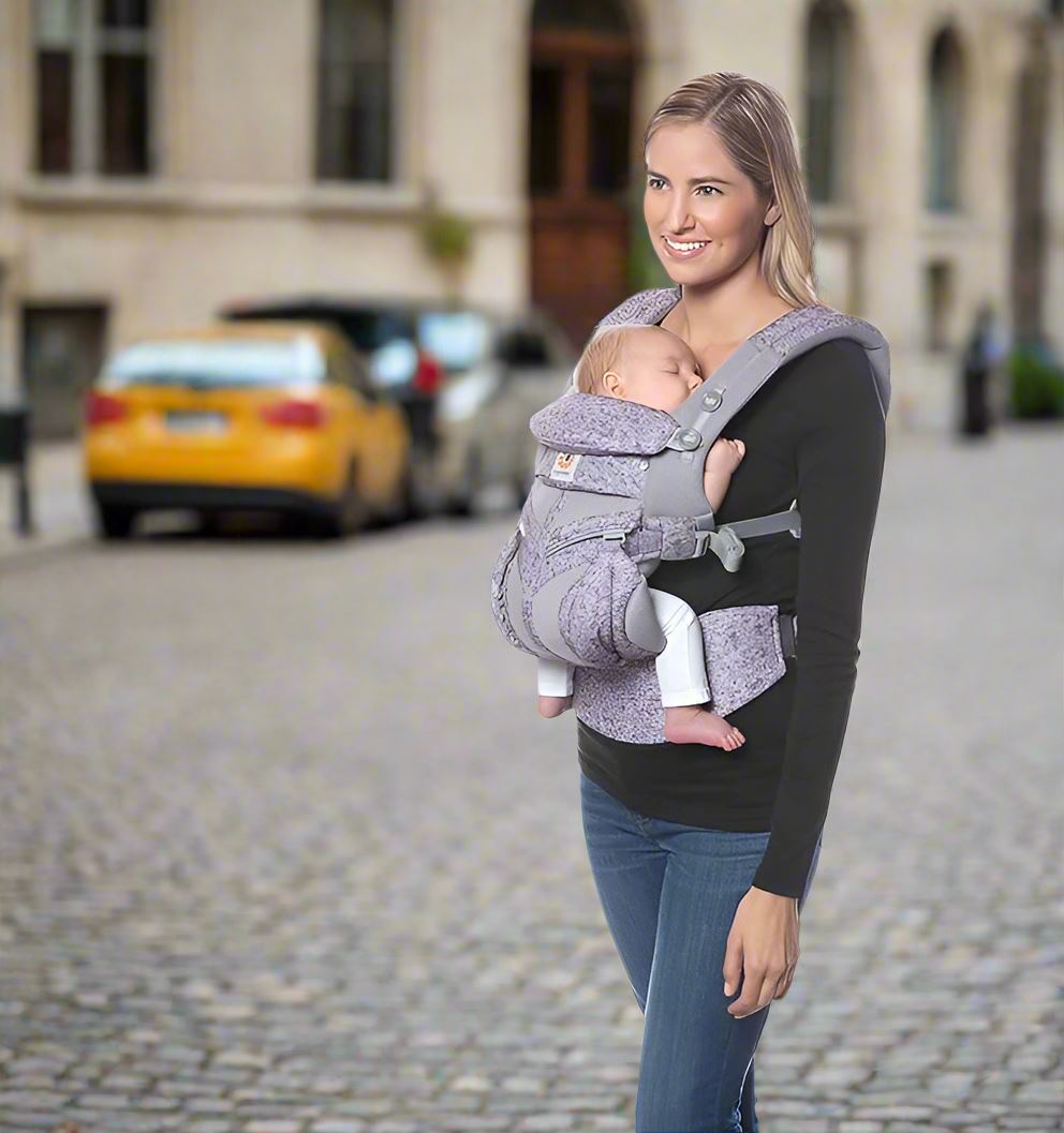 Porte Bebe - BreathBabyBag™ - Mauve Lavande - Monparadibebe.com