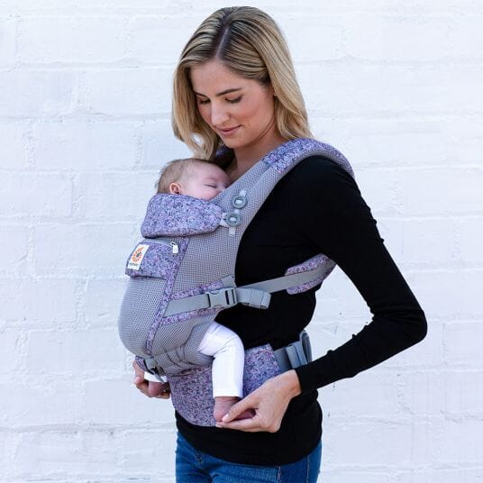 Porte Bebe - BreathBabyBag™ - Mauve Lavande - Monparadibebe.com