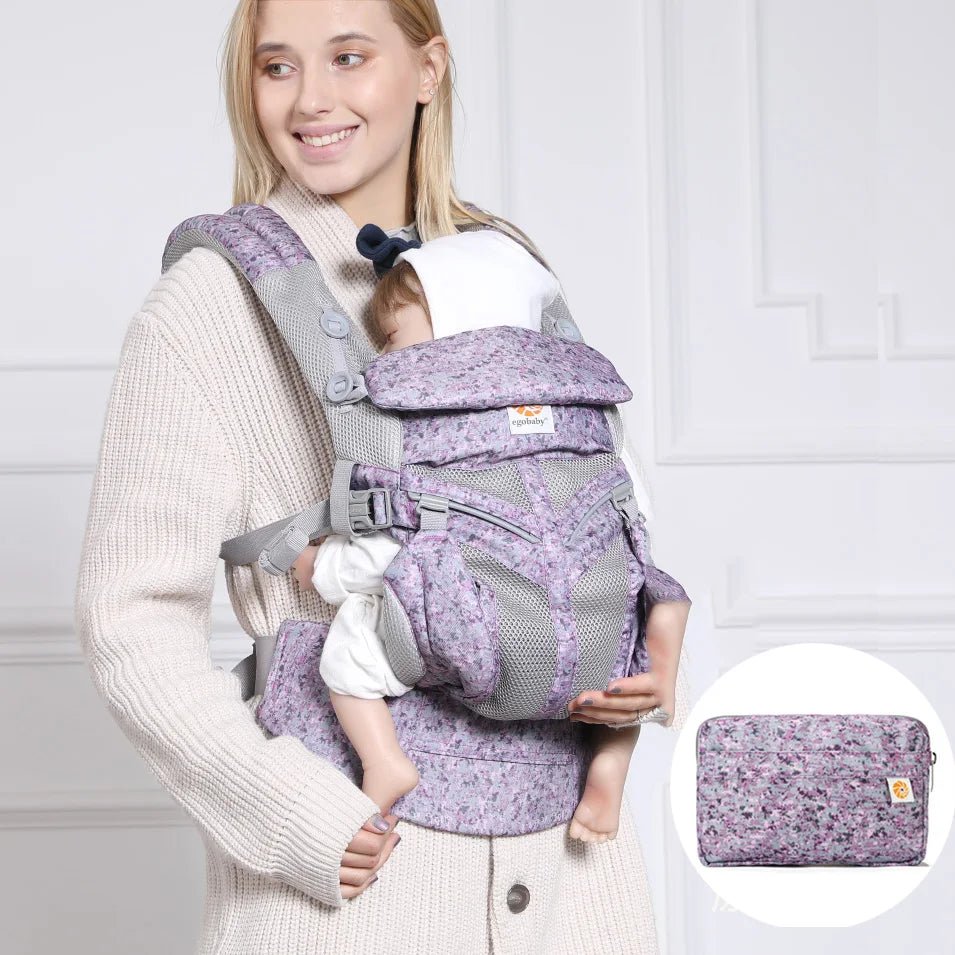 Porte Bebe - BreathBabyBag™ - Mauve Lavande - Monparadibebe.com