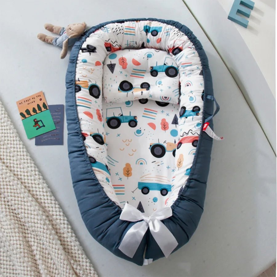 Berceau Bébé - NidPortableBébé™ - Voiture Bleue - Monparadibebe.com