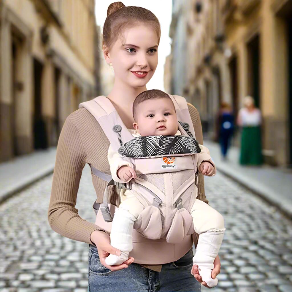 Porte Bebe - BreathBabyBag™ - Rose Maille - Monparadibebe.com